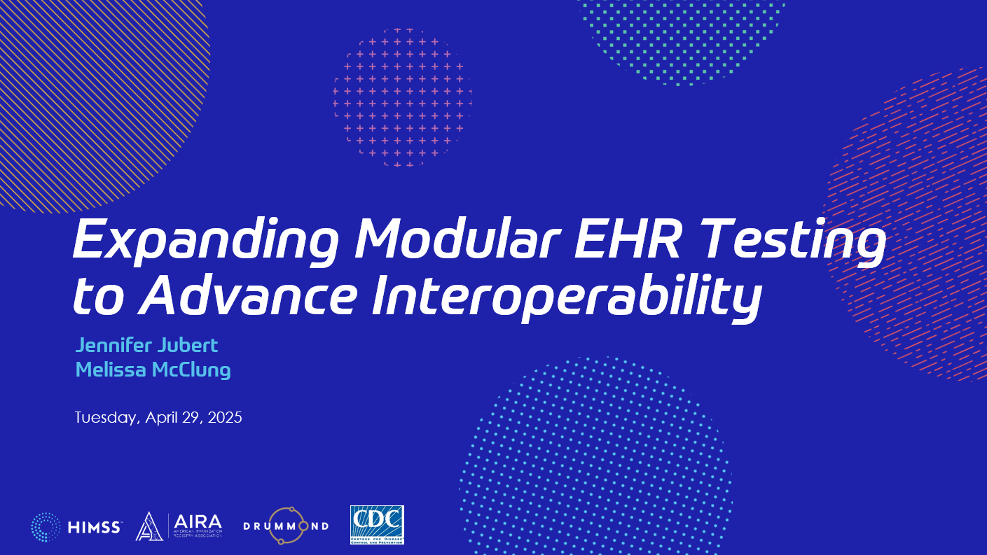 Expanding Modular EHR Testing to Advance Interoperability