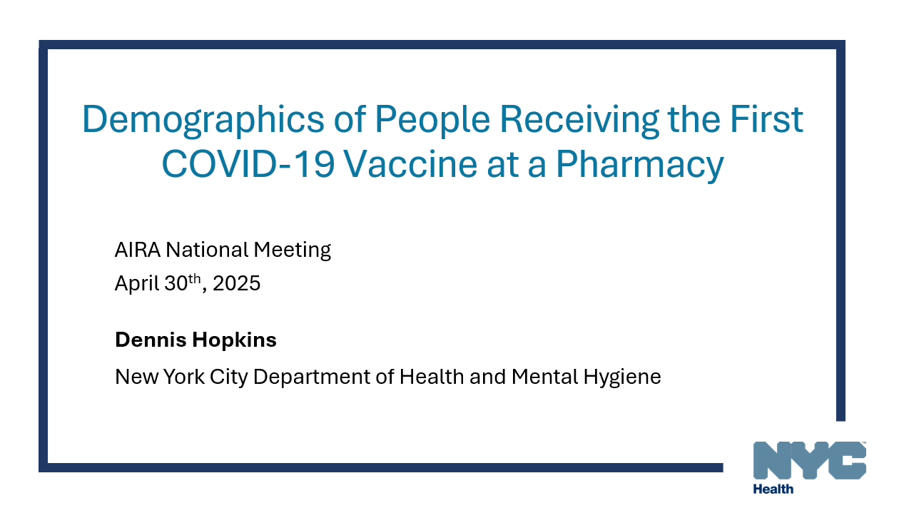 Demographics of People Receiving the First COVID-19 Vaccine at a Pharmacy