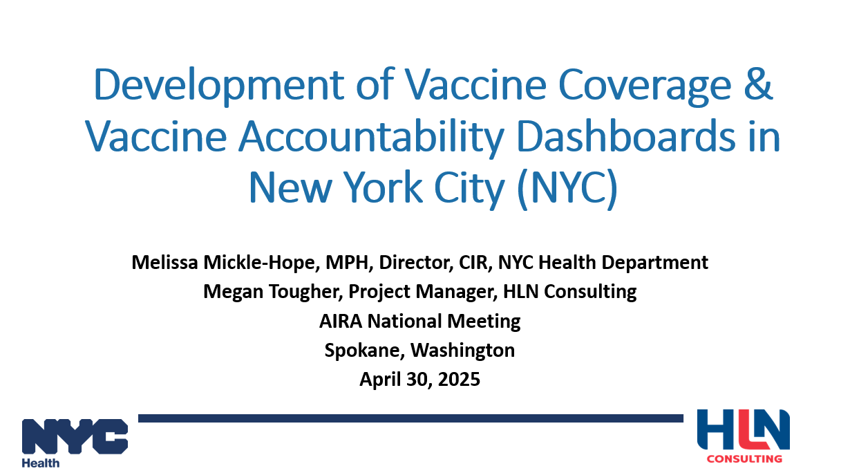 Development of Vaccine Coverage & Vaccine Accountability Dashboards in NYC