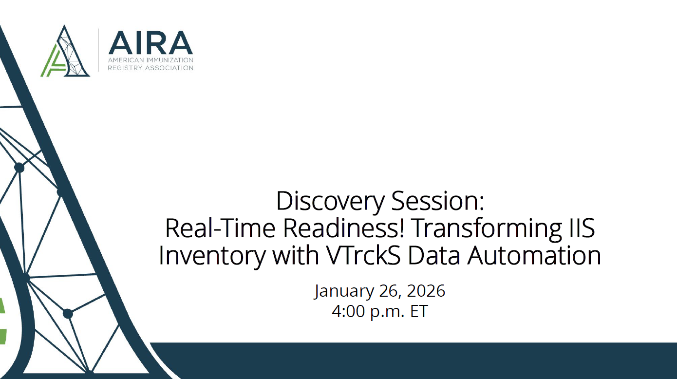 Discovery Session: Real-Time Readiness! Transforming IIS Inventory with VTrckS Data Automation