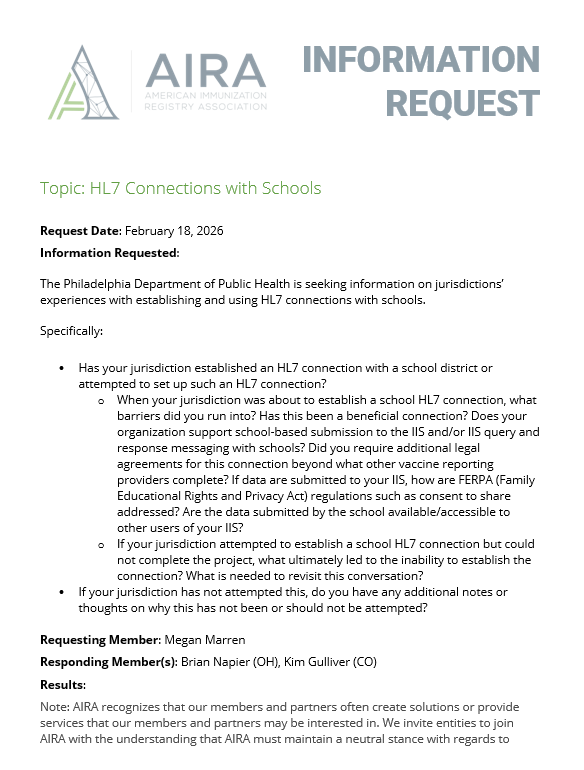 HL7 Connections with Schools