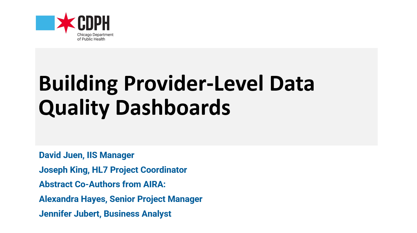 Building Provider-Level Data Quality Dashboards Through Collaboration