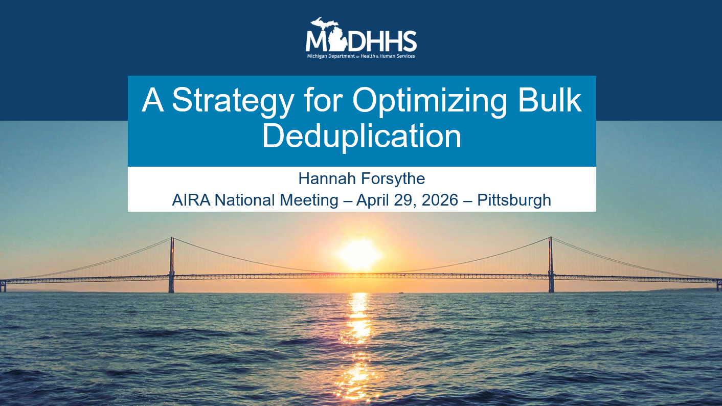 A Strategy for Optimizing Bulk Deduplication