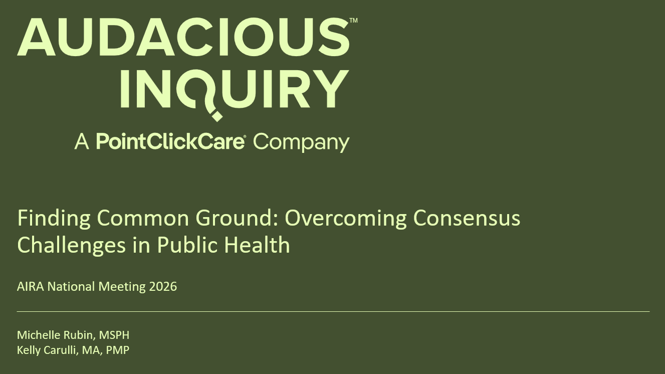 Finding Common Ground — Overcoming Consensus Challenges in Public Health