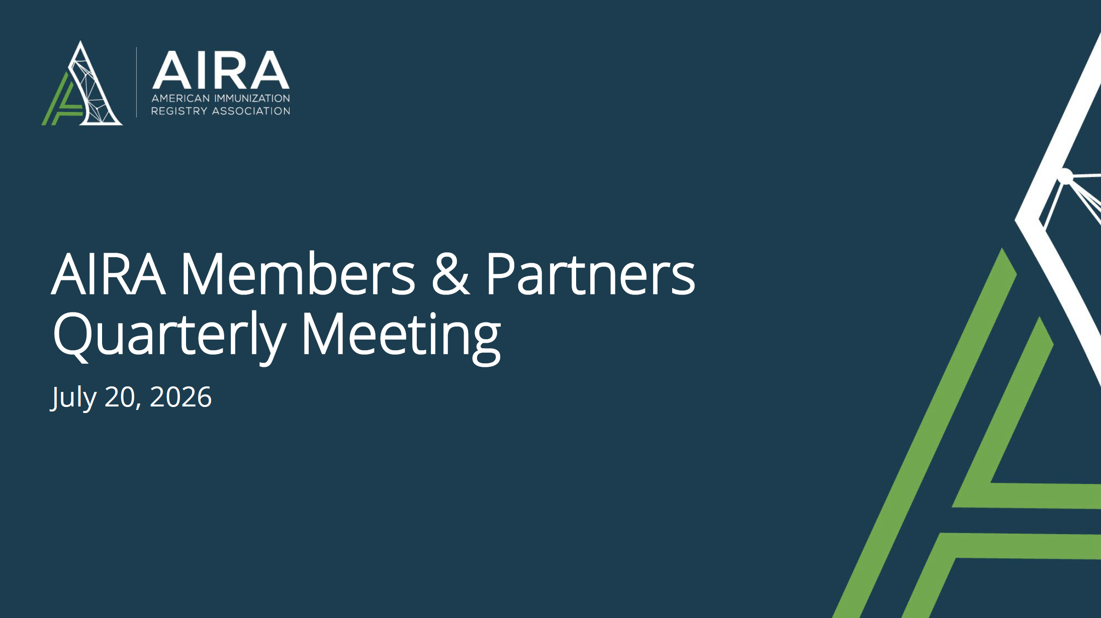 AIRA Members and Partners Meeting: July 2026